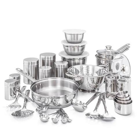 36 piece kitchen in a box stainless steel cookware set|Old Dutch 36.